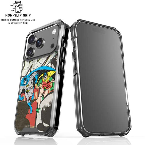 DC Comics Batman and Robin Vintage Action Pose iPhone 18 Pro Clear Case