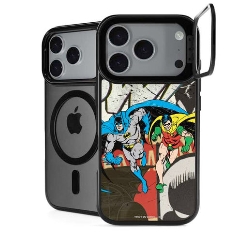 DC Comics Batman and Robin Vintage Action Pose iPhone 18 Pro Kickstand Case