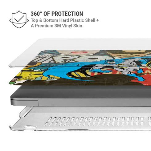 DC Comics Batman and Robin Vintage Action Pose MacBook Pro 14in (2021-24) Case plus Skin