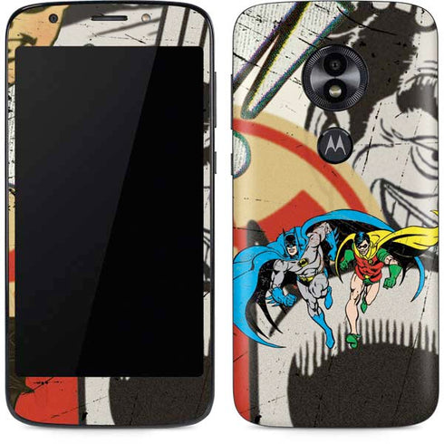 DC Comics Batman and Robin Vintage Action Pose Moto E5 Play Skin