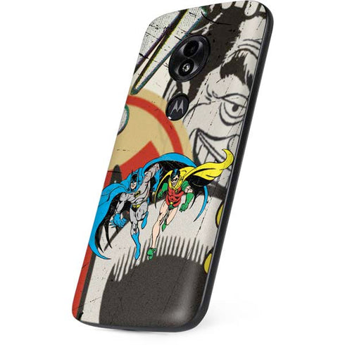 DC Comics Batman and Robin Vintage Action Pose Moto E5 Play Skin