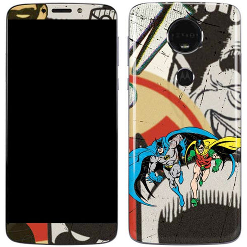 DC Comics Batman and Robin Vintage Action Pose Moto E5 Plus Skin