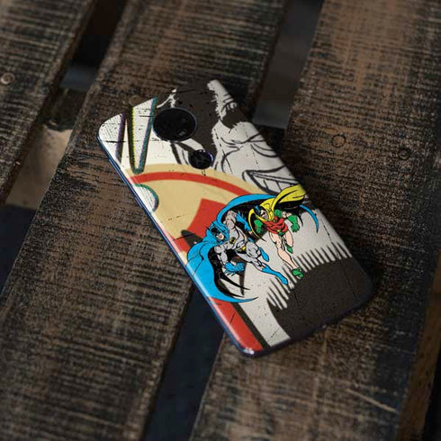 DC Comics Batman and Robin Vintage Action Pose Moto E5 Plus Skin