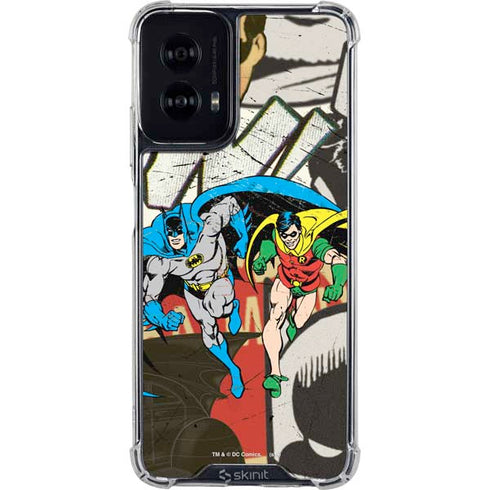 DC Comics Batman and Robin Vintage Action Pose Moto G Power 5G (2024) Clear Case