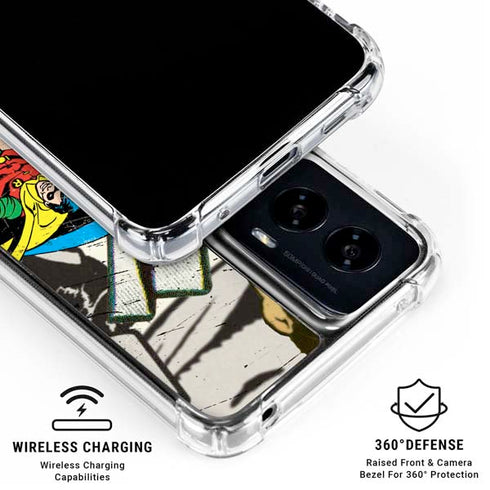 DC Comics Batman and Robin Vintage Action Pose Moto G Power 5G (2024) Clear Case