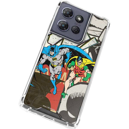 DC Comics Batman and Robin Vintage Action Pose Moto G Stylus 5G (2025) Clear Case