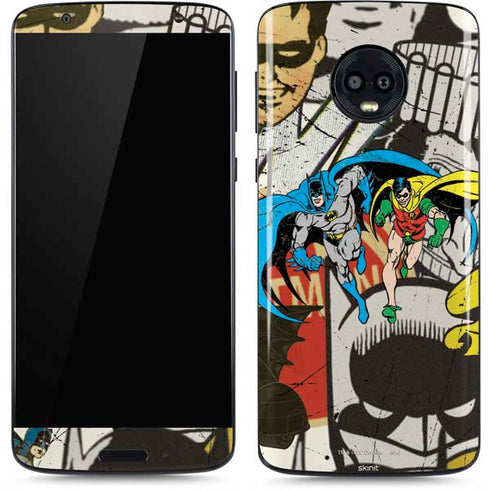 DC Comics Batman and Robin Vintage Action Pose Moto G6 Skin