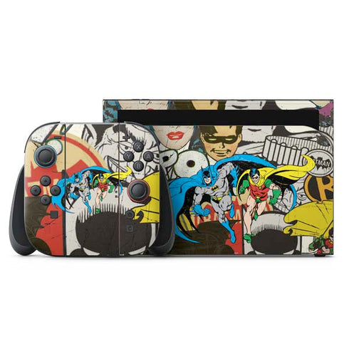 DC Comics Batman and Robin Vintage Action Pose Nintendo Switch 2 (2025) with Joy-Con Skin