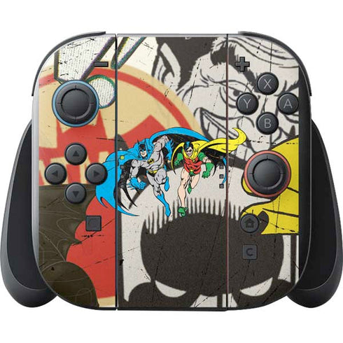 DC Comics Batman and Robin Vintage Action Pose Nintendo Switch 2 (2025) with Joy-Con Skin