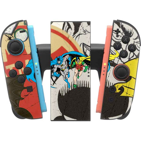 DC Comics Batman and Robin Vintage Action Pose Nintendo Switch 2 (2025) Joy-Con Controller Skin