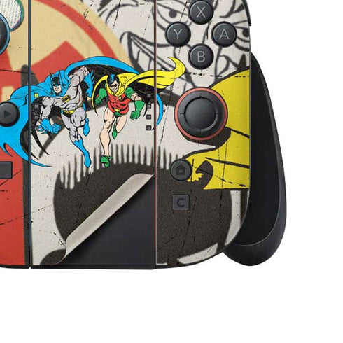 DC Comics Batman and Robin Vintage Action Pose Nintendo Switch 2 (2025) Joy-Con Controller Skin