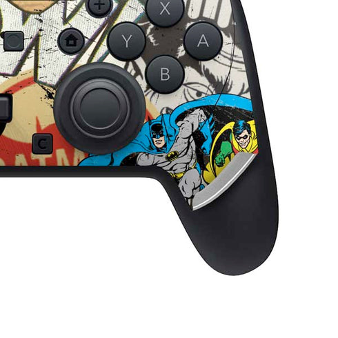 DC Comics Batman and Robin Vintage Action Pose Nintendo Switch 2 (2025) Pro Controller Skin