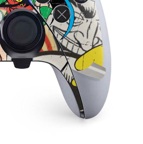 DC Comics Batman and Robin Vintage Action Pose PS5 DualSense Edge Pro Controller Skin