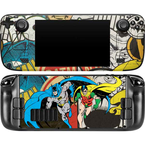 DC Comics Batman and Robin Vintage Action Pose Steam Deck Handheld Gaming Computer Skin