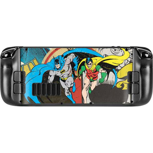 DC Comics Batman and Robin Vintage Action Pose Steam Deck Handheld Gaming Computer Skin