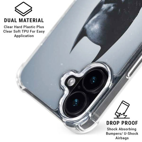 DC Comics Arkham Origins Batman iPhone 16 Clear Case