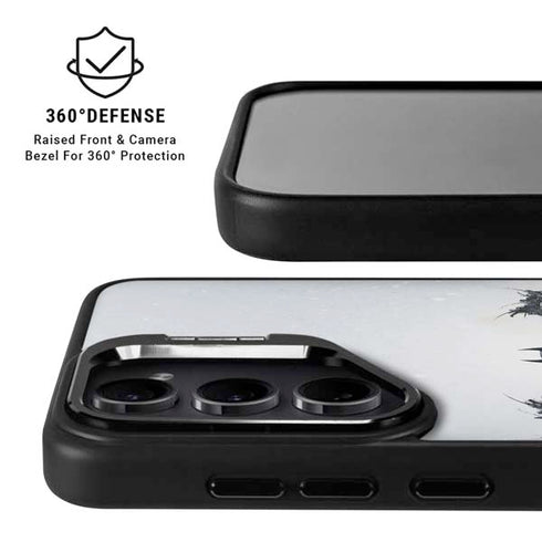 DC Comics Arkham Origins Arkham Logo Galaxy S25 Kickstand Case