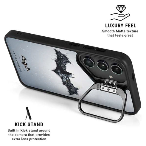 DC Comics Arkham Origins Arkham Logo Galaxy S25 FE Kickstand Case