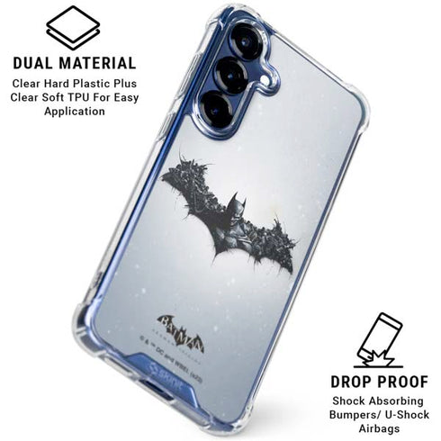 DC Comics Arkham Origins Arkham Logo Galaxy S25 Plus Clear Case
