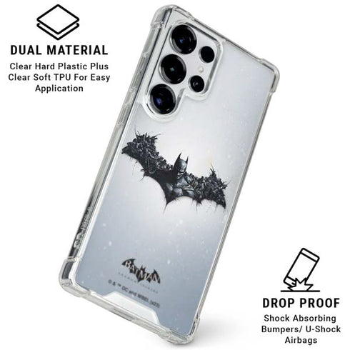 DC Comics Arkham Origins Arkham Logo Galaxy S25 Ultra Clear Case