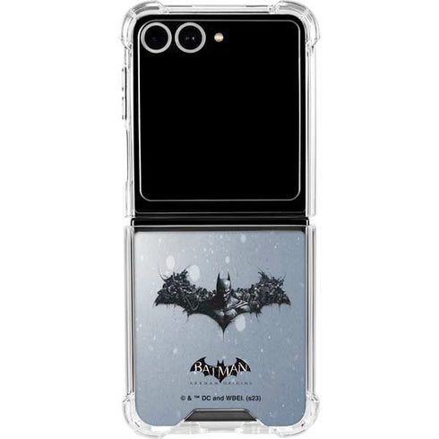 DC Comics Arkham Origins Arkham Logo Galaxy Z Flip7 Clear Case
