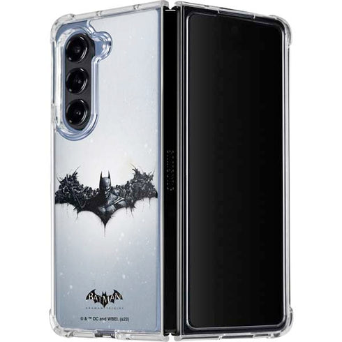 DC Comics Arkham Origins Arkham Logo Galaxy Z Fold5 5G Clear Case