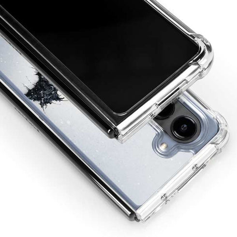 DC Comics Arkham Origins Arkham Logo Galaxy Z Fold5 5G Clear Case