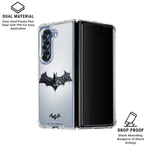 DC Comics Arkham Origins Arkham Logo Galaxy Z Fold7 Clear Case
