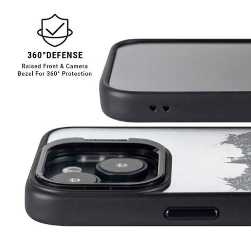 DC Comics Arkham Origins Arkham Logo iPhone 14 Kickstand Case