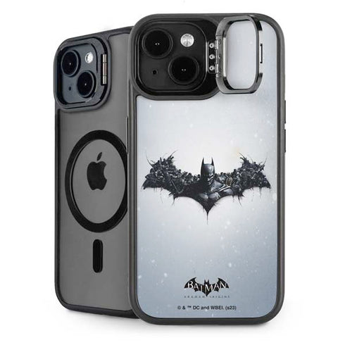 DC Comics Arkham Origins Arkham Logo iPhone 15 Plus Kickstand Case