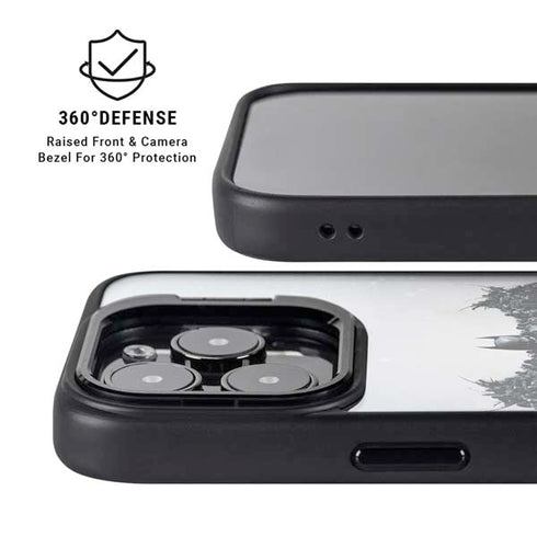 DC Comics Arkham Origins Arkham Logo iPhone 15 Pro Kickstand Case