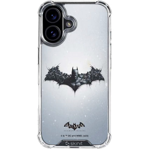DC Comics Arkham Origins Arkham Logo iPhone 16 Plus Clear Case