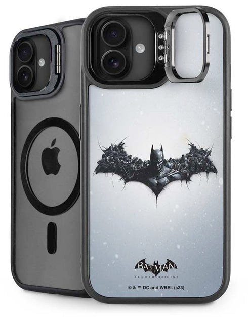 DC Comics Arkham Origins Arkham Logo iPhone 16 Plus Kickstand Case