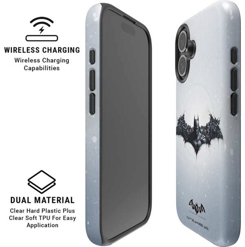 DC Comics Arkham Origins Arkham Logo iPhone 16 Plus Magsafe Impact Case