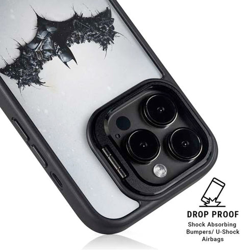DC Comics Arkham Origins Arkham Logo iPhone 16 Pro Max Kickstand Case