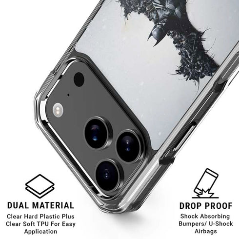 DC Comics Arkham Origins Arkham Logo iPhone 17 Pro Clear Case