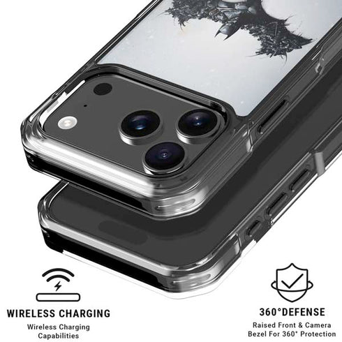 DC Comics Arkham Origins Arkham Logo iPhone 17 Pro Max Clear Case