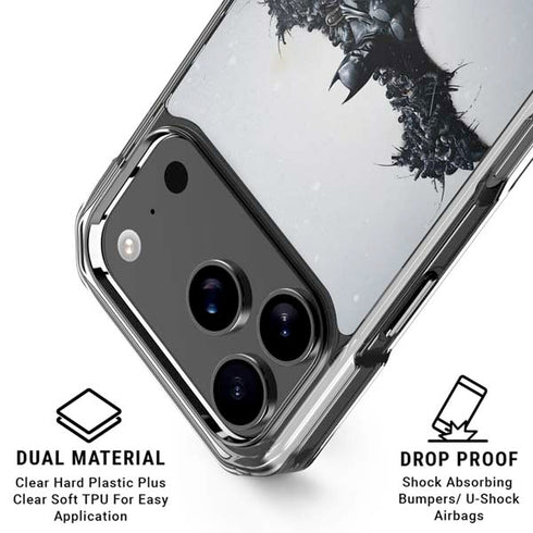 DC Comics Arkham Origins Arkham Logo iPhone 17 Pro Max Clear Case