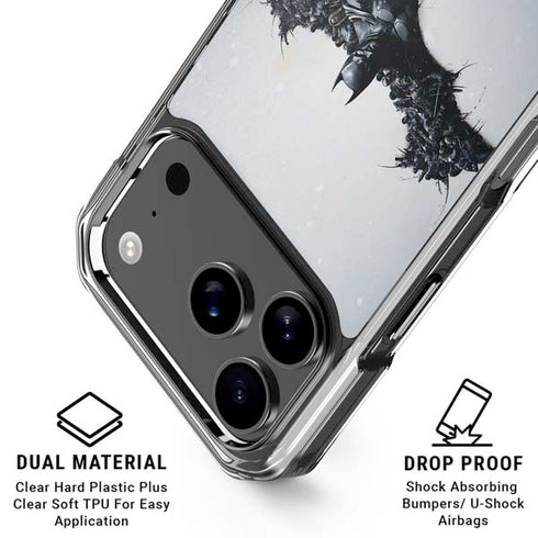 DC Comics Arkham Origins Arkham Logo iPhone 18 Pro Clear Case