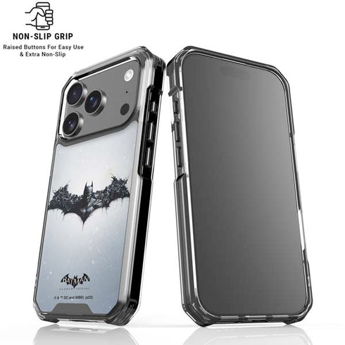 DC Comics Arkham Origins Arkham Logo iPhone 18 Pro Clear Case