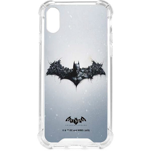 DC Comics Arkham Origins Arkham Logo iPhone XS Clear Case
