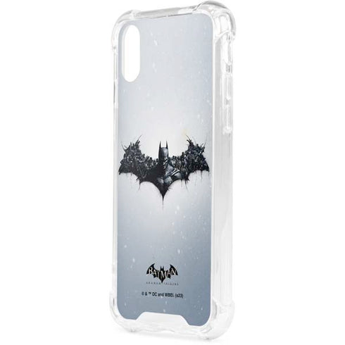 DC Comics Arkham Origins Arkham Logo iPhone XS Clear Case