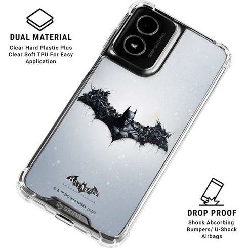 DC Comics Arkham Origins Arkham Logo Moto G Power 5G (2024) Clear Case