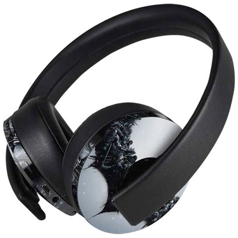 DC Comics Arkham Origins Arkham Logo PlayStation 4 Gold Wireless Headset Skin