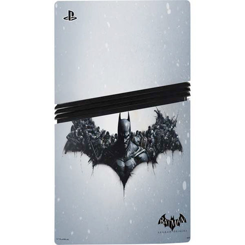 DC Comics Arkham Origins Arkham Logo PS5 Pro Disk Console Skin