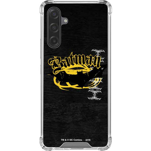 DC Comics Batman Dark Knight Logo Yellow & Black Galaxy A17 Clear Case