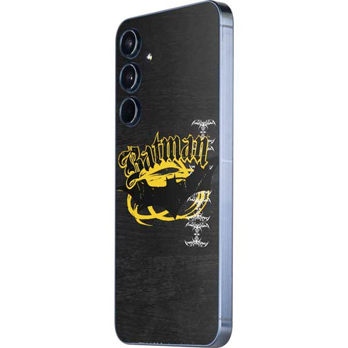 DC Comics Batman Dark Knight Logo Yellow & Black Galaxy A35 5G Skin