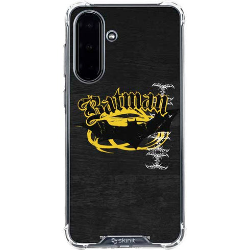 DC Comics Batman Dark Knight Logo Yellow & Black Galaxy A36 5G Clear Case