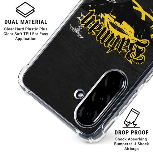 DC Comics Batman Dark Knight Logo Yellow & Black Galaxy A36 5G Clear Case