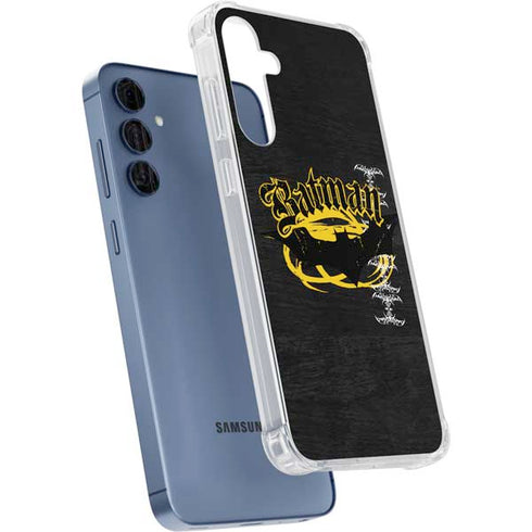 DC Comics Batman Dark Knight Logo Yellow & Black Galaxy A55 5G Clear Case